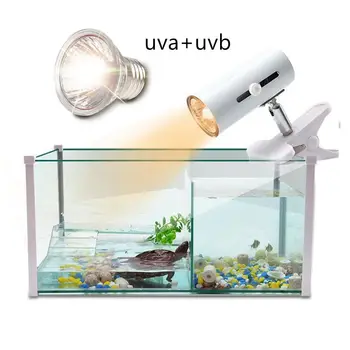 1pc 25/50/75W זוחל מנורת הצב מתחמם UV נורות UVA+UVB מחמד חום מנורת הנורה דו-חיים, לטאות, בקר טמפרטורה